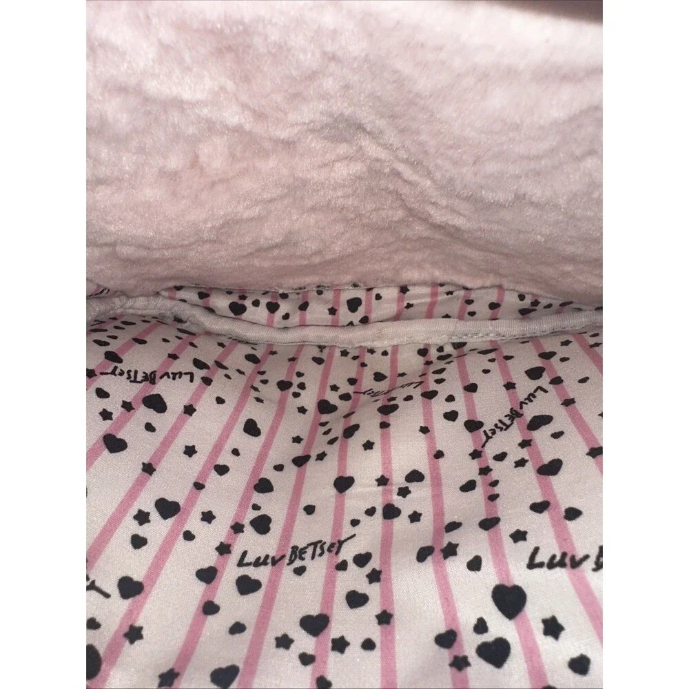 LUV Betsey Johnson Rabbit  Backpack Pink EUC Adorable Fury Bunny Ears & Tail